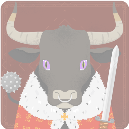 Another smaller cow in borderless frame.